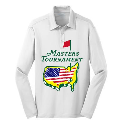 Green Masters Tournament Silk Touch Performance Long Sleeve Polo