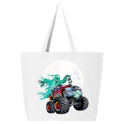 Ghost Monster Truck Funny Creepy Halloween Spirit Scary Gift 25L Jumbo Tote