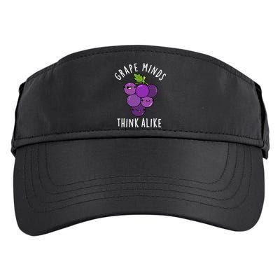 Grape Minds Think Alike Funny Fruit Pun Adult Drive Performance Visor