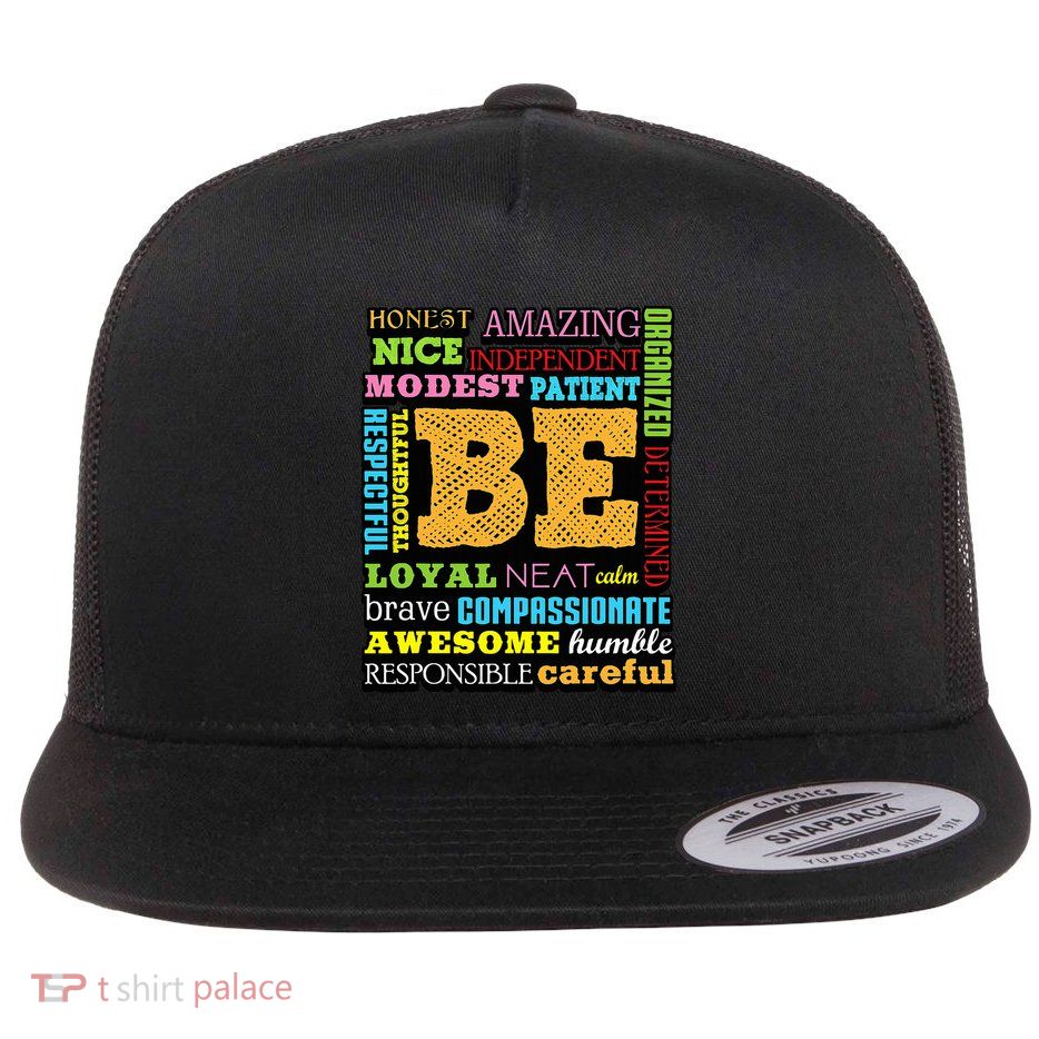 Growth Mindset Teacher Positive Thinking Gift Flat Bill Trucker Hat