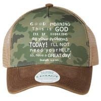 Good Morning This Is God I Will Be Handling Your Problems Meaningful Gift Legacy Tie Dye Trucker Hat