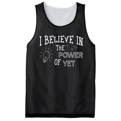 Growth Mindset Teacher I Believe In The Power Of Yet Mesh Reversible Basketball Jersey Tank