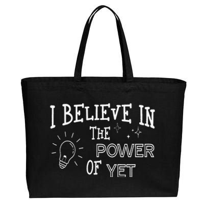 Growth Mindset Teacher I Believe In The Power Of Yet Cotton Canvas Jumbo Tote