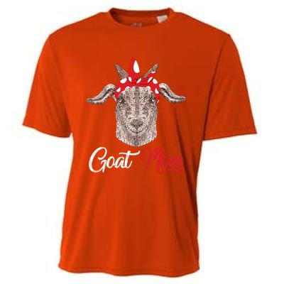 Goat Mom Tee Mama Mother Animal Pet Farm Lover Mother's Day Gift Cooling Performance Crew T-Shirt