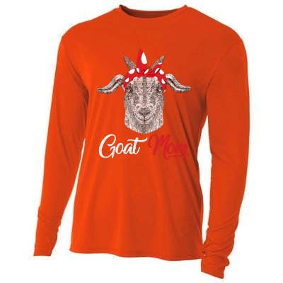 Goat Mom Tee Mama Mother Animal Pet Farm Lover Mother's Day Gift Cooling Performance Long Sleeve Crew