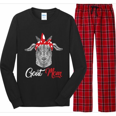 Goat Mom Tee Mama Mother Animal Pet Farm Lover Mother's Day Gift Long Sleeve Pajama Set