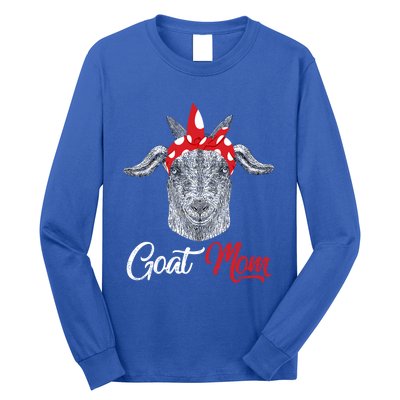 Goat Mom Tee Mama Mother Animal Pet Farm Lover Mother's Day Gift Long Sleeve Shirt