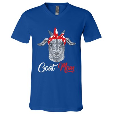 Goat Mom Tee Mama Mother Animal Pet Farm Lover Mother's Day Gift V-Neck T-Shirt