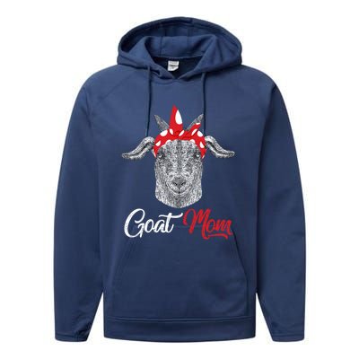 Goat Mom Tee Mama Mother Animal Pet Farm Lover Mother's Day Gift Performance Fleece Hoodie