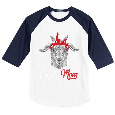 Goat Mom Tee Mama Mother Animal Pet Farm Lover Mother's Day Gift Baseball Sleeve Shirt