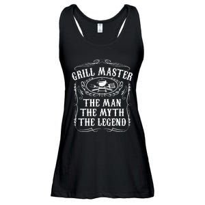 Grill Master The Man The Myth Legend Funny BBQ Smoker Gift Ladies Essential Flowy Tank