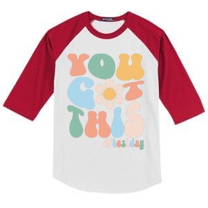 Groovy Motivational Testing Day Teacher Student You Got This Kids Colorblock Raglan Jersey