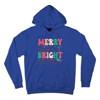 Groovy Merry Teacher Bright Students Funny Christmas Teacher Gift Hoodie