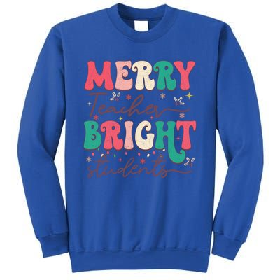 Groovy Merry Teacher Bright Students Funny Christmas Teacher Gift Sweatshirt