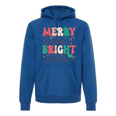 Groovy Merry Teacher Bright Students Funny Christmas Teacher Gift Premium Hoodie