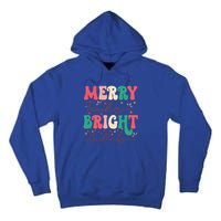 Groovy Merry Teacher Bright Students Funny Christmas Teacher Gift Tall Hoodie