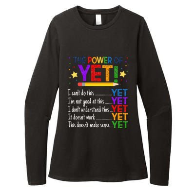 Growth Mindset Teacher Kindness Power Of Yet Inspirational Womens CVC Long Sleeve Shirt