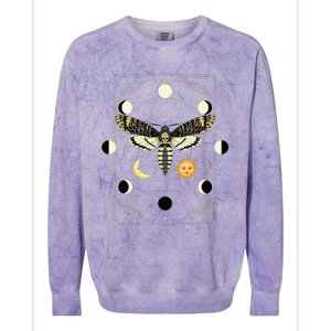 Goth Moth Tarot Card Moth Colorblast Crewneck Sweatshirt