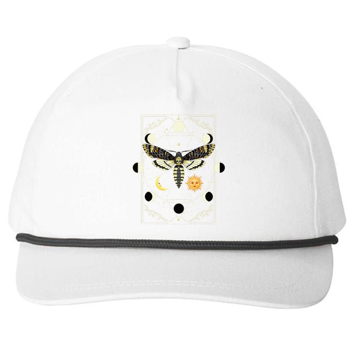 Goth Moth Tarot Card Moth Snapback Five-Panel Rope Hat