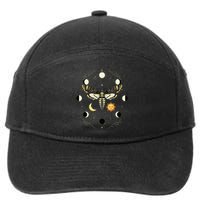 Goth Moth Tarot Card Moth 7-Panel Snapback Hat