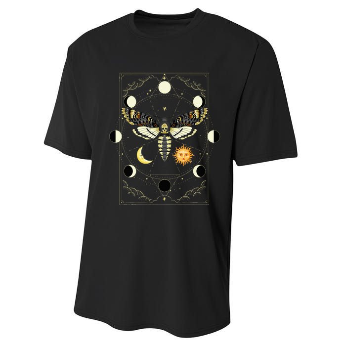 Goth Moth Tarot Card Moth Performance Sprint T-Shirt