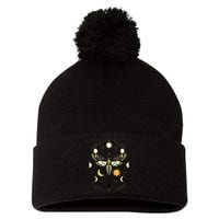 Goth Moth Tarot Card Moth Pom Pom 12in Knit Beanie