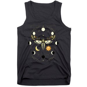 Goth Moth Tarot Card Moth Tank Top