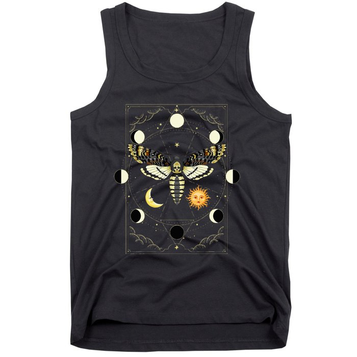 Goth Moth Tarot Card Moth Tank Top