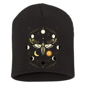 Goth Moth Tarot Card Moth Short Acrylic Beanie