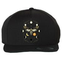 Goth Moth Tarot Card Moth Wool Snapback Cap