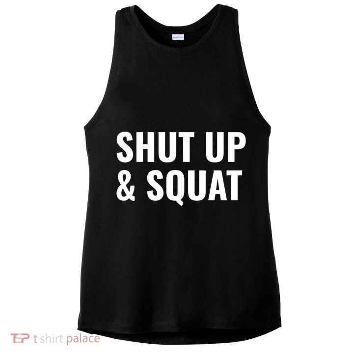 Gym Motivation To Do Squats Gift Ladies PosiCharge Tri-Blend Wicking Tank