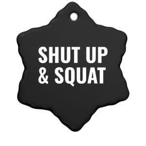 Gym Motivation To Do Squats Gift Ceramic Star Ornament