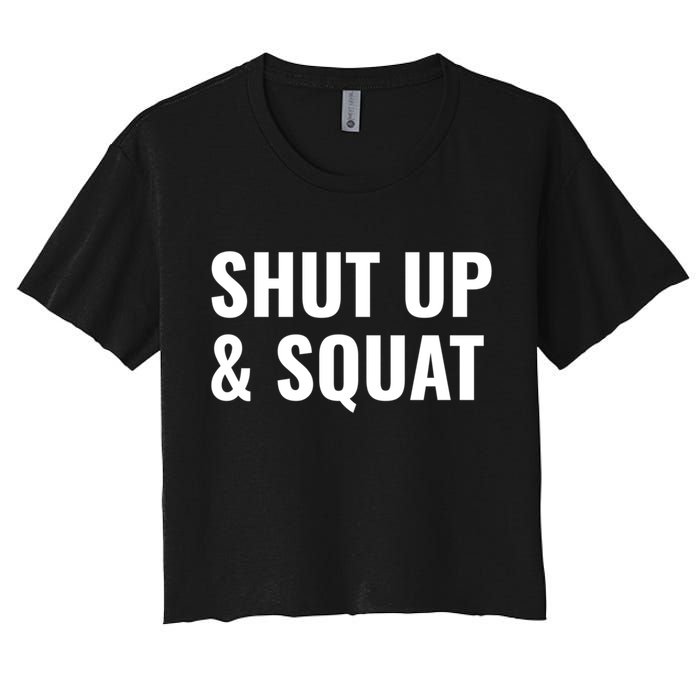 Gym Motivation To Do Squats Gift Women's Crop Top Tee