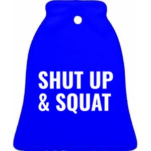 Gym Motivation To Do Squats Gift Ceramic Bell Ornament