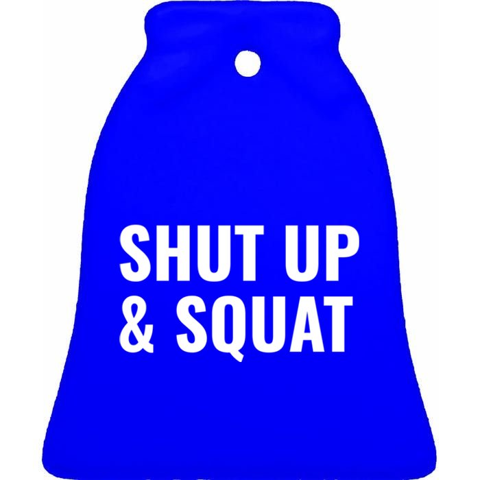 Gym Motivation To Do Squats Gift Ceramic Bell Ornament