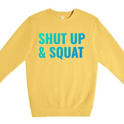 Gym Motivation To Do Squats Gift Premium Crewneck Sweatshirt