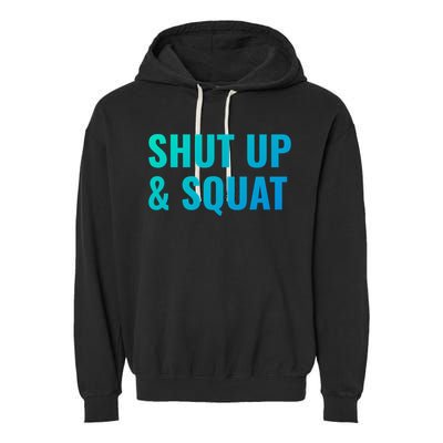 Gym Motivation To Do Squats Gift Garment-Dyed Fleece Hoodie
