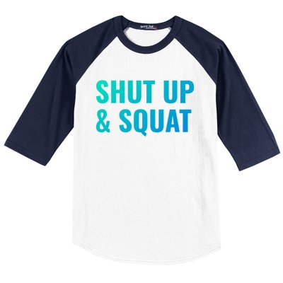 Gym Motivation To Do Squats Gift Baseball Sleeve Shirt