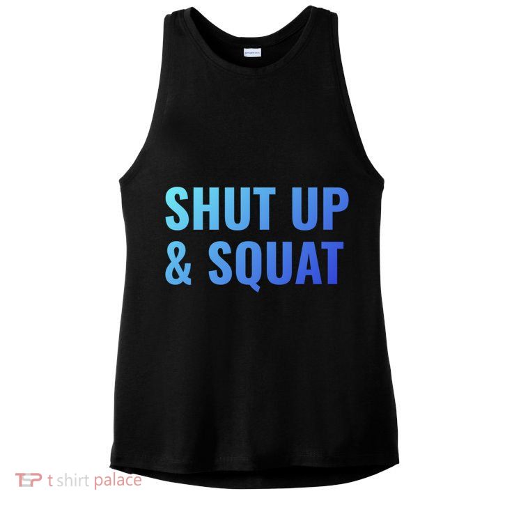 Gym Motivation To Do Squats Gift Ladies PosiCharge Tri-Blend Wicking Tank