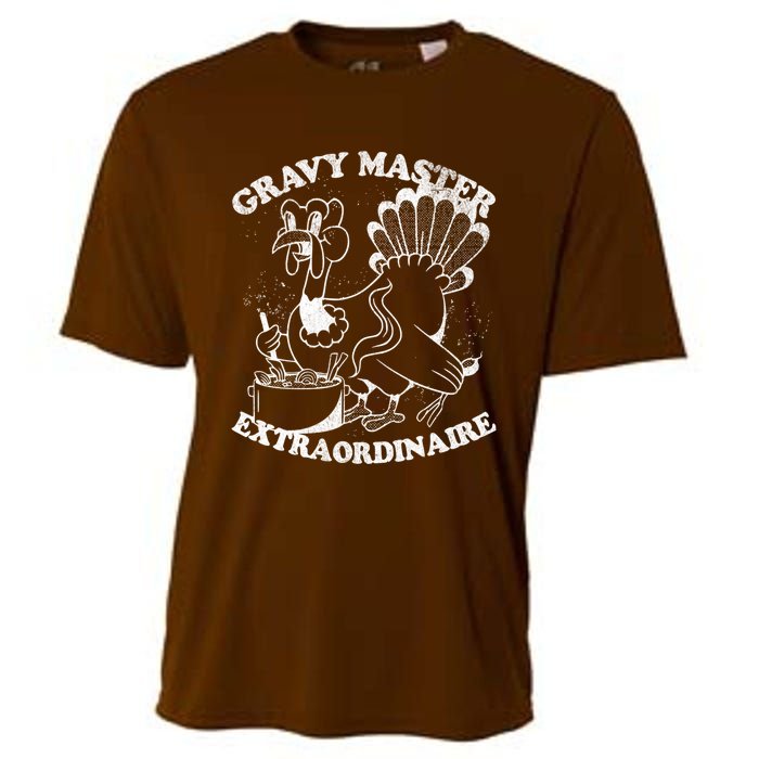 Gravy Master Thanksgiving Turkey Retro Vintage Food Family Cooling Performance Crew T-Shirt