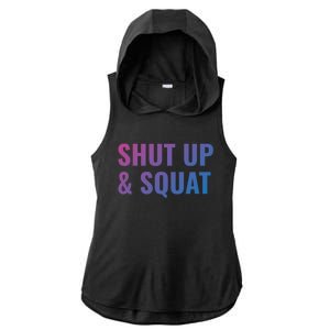 Gym Motivation To Do Squats Gift Ladies PosiCharge Tri-Blend Wicking Draft Hoodie Tank