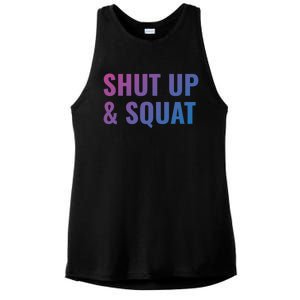 Gym Motivation To Do Squats Gift Ladies PosiCharge Tri-Blend Wicking Tank