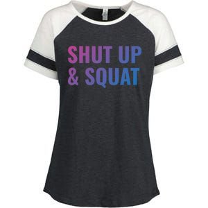 Gym Motivation To Do Squats Gift Enza Ladies Jersey Colorblock Tee