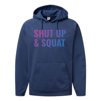 Gym Motivation To Do Squats Gift Performance Fleece Hoodie