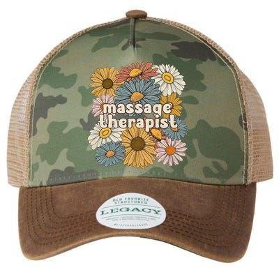 Groovy Massage Therapist Flowers Massage Therapy Legacy Tie Dye Trucker Hat