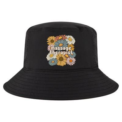 Groovy Massage Therapist Flowers Massage Therapy Cool Comfort Performance Bucket Hat