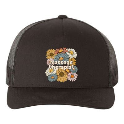 Groovy Massage Therapist Flowers Massage Therapy Yupoong Adult 5-Panel Trucker Hat