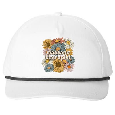 Groovy Massage Therapist Flowers Massage Therapy Snapback Five-Panel Rope Hat