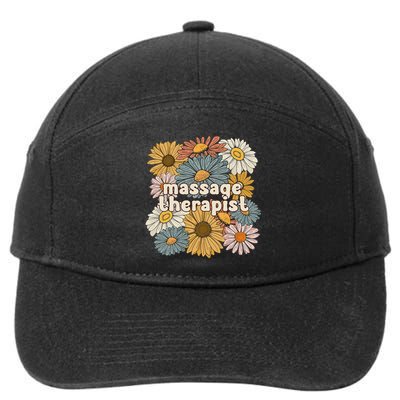 Groovy Massage Therapist Flowers Massage Therapy 7-Panel Snapback Hat