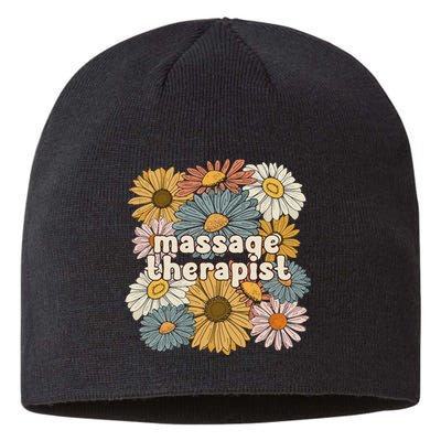 Groovy Massage Therapist Flowers Massage Therapy Sustainable Beanie